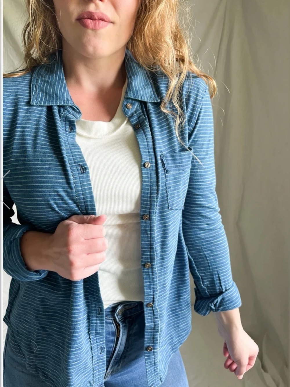 FREE PEOPLE AMBROSE BUTTON DOWN